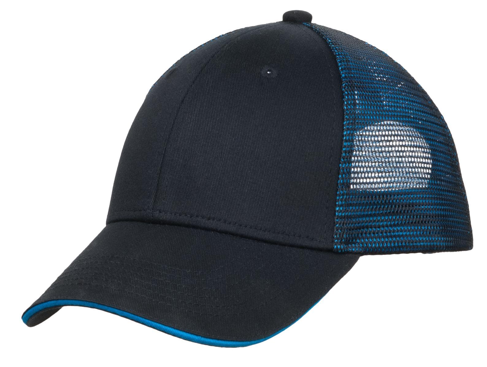 Port Authority C818 in Black/ Shock Blue β custom apparel by Jam 4 Apparel