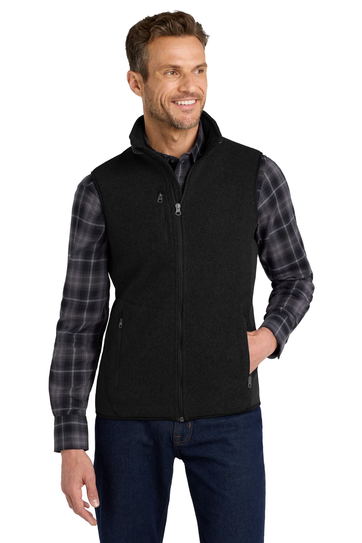 Port Authority F228 in Black/ Black β custom apparel by Jam 4 Apparel