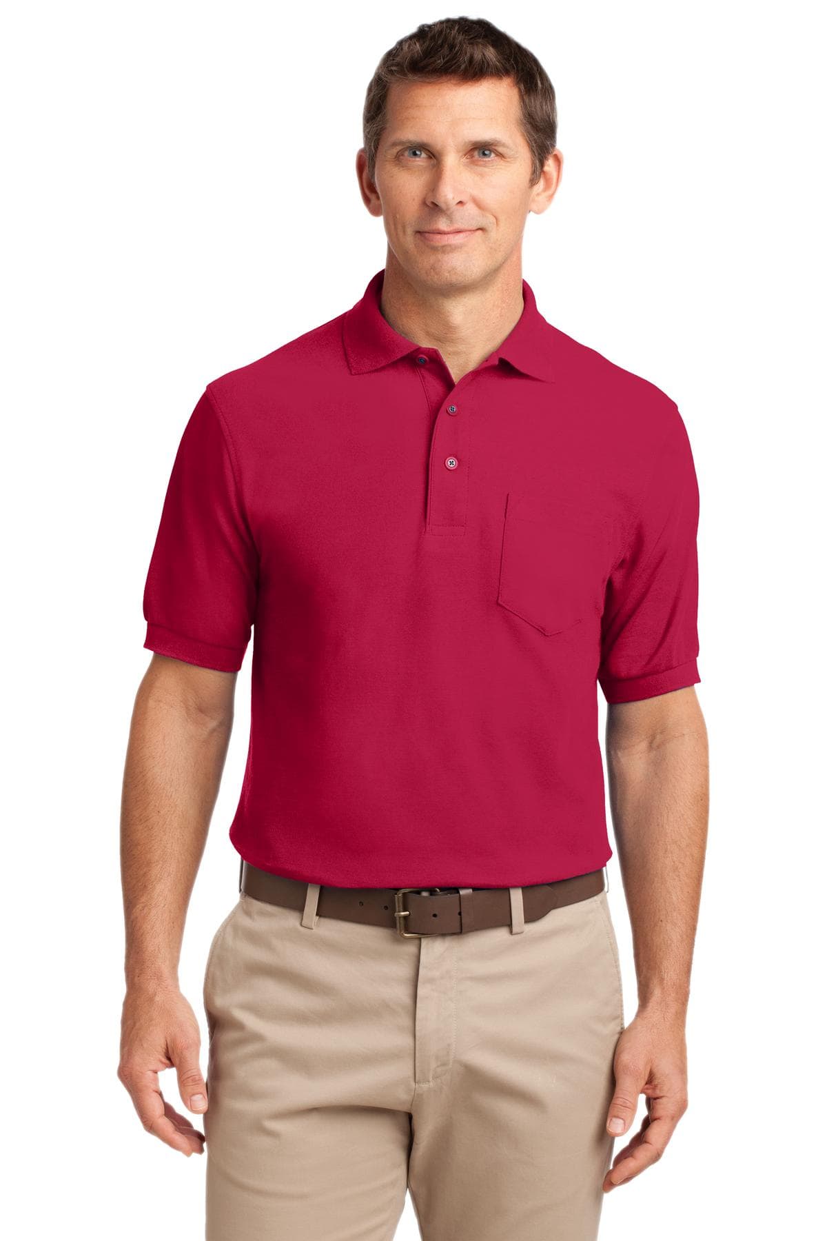 Port Authority TLK500P in Red — custom apparel by Jam 4 Apparel