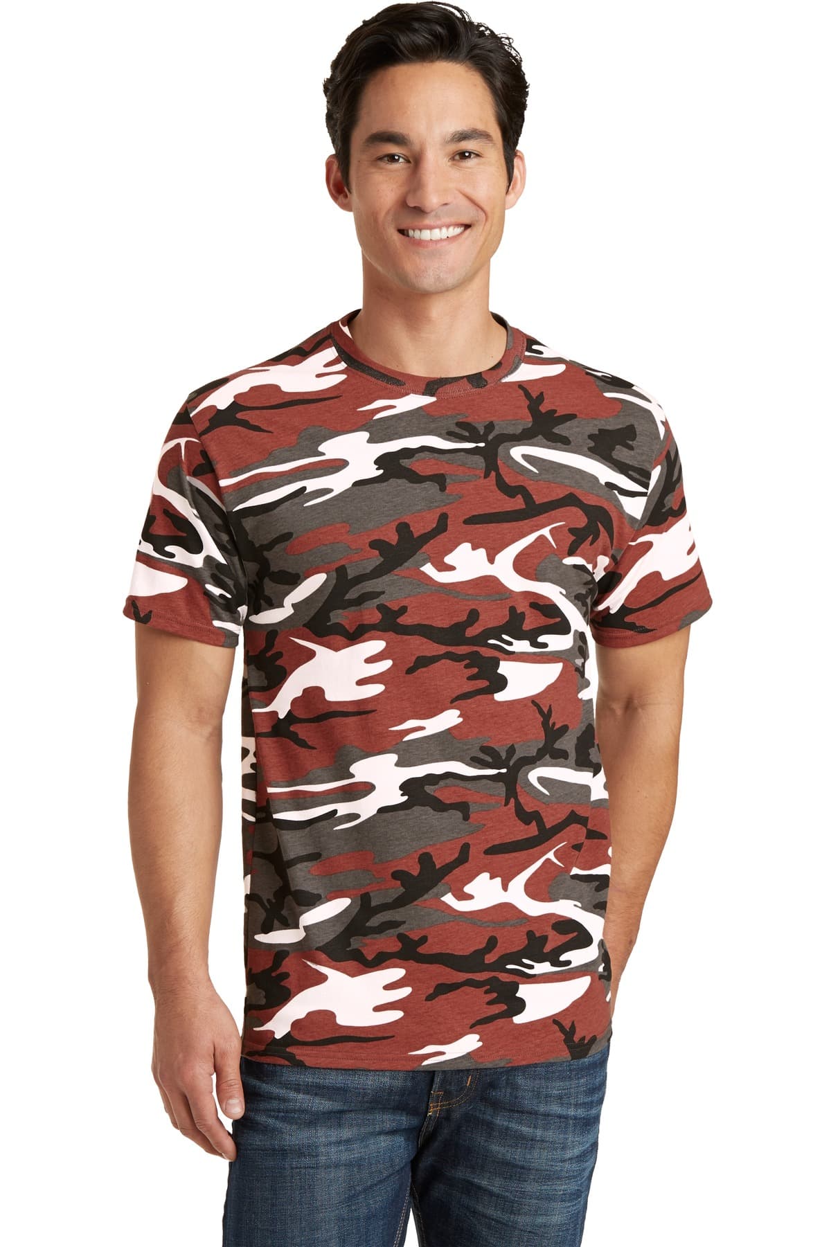 Port & Co PC54C in Red Camo — custom apparel by Jam 4 Apparel