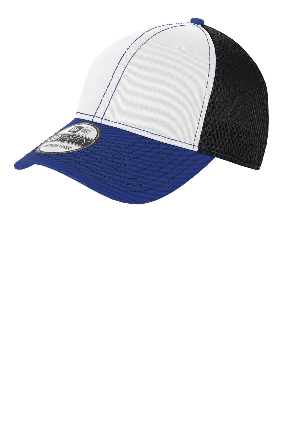 New Era NE1120 in White/ Royal/ Black β custom apparel by Jam 4 Apparel