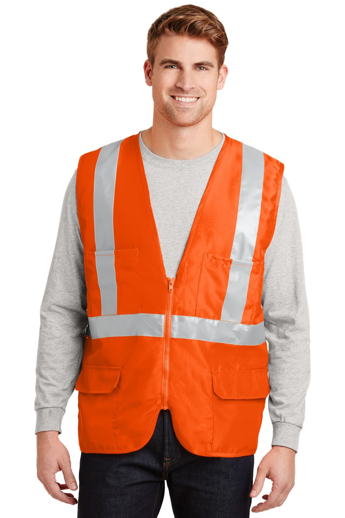 CornerStone CSV405 in Safety Orange β custom apparel by Jam 4 Apparel