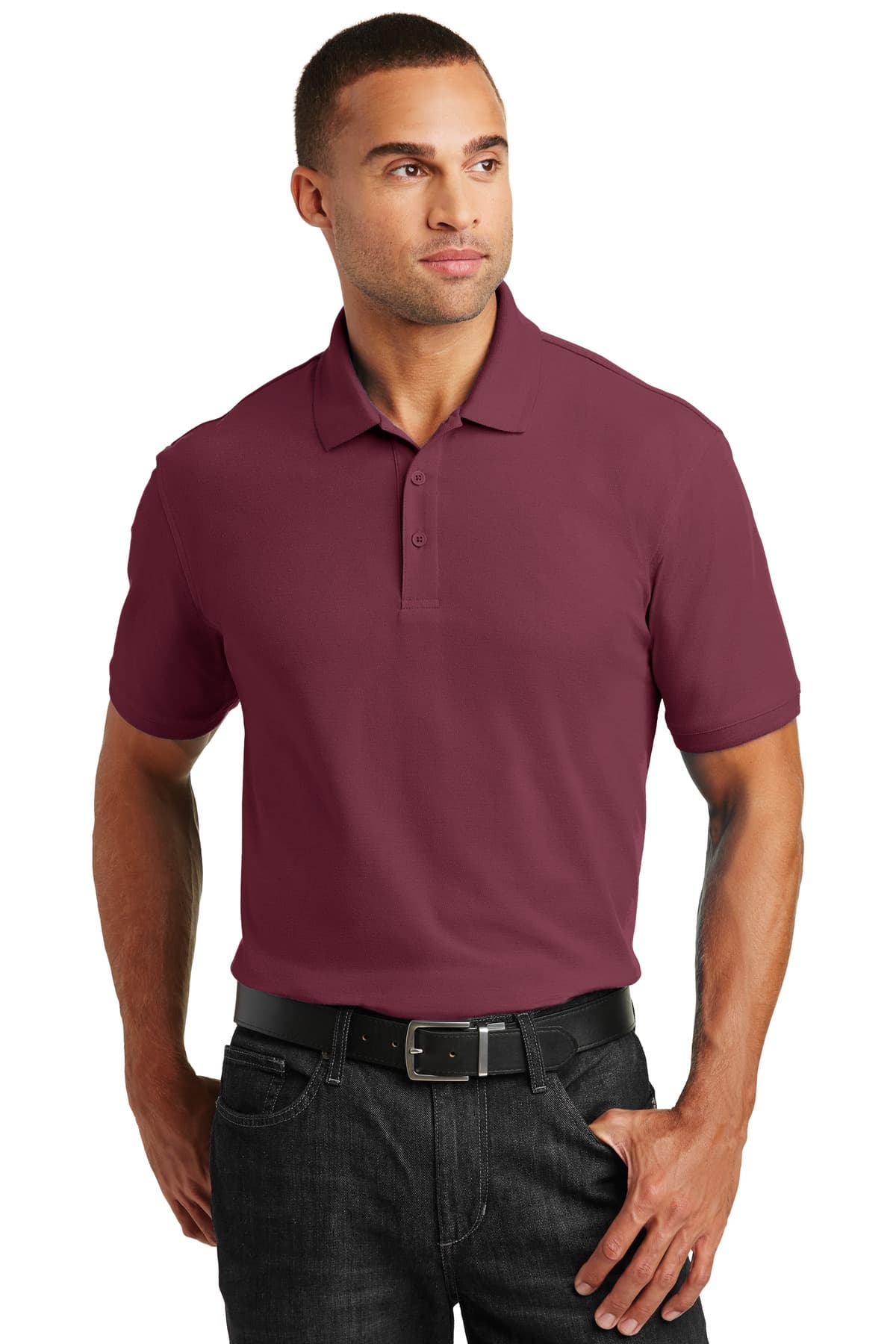 Port Authority K100 in Burgundy β custom apparel by Jam 4 Apparel