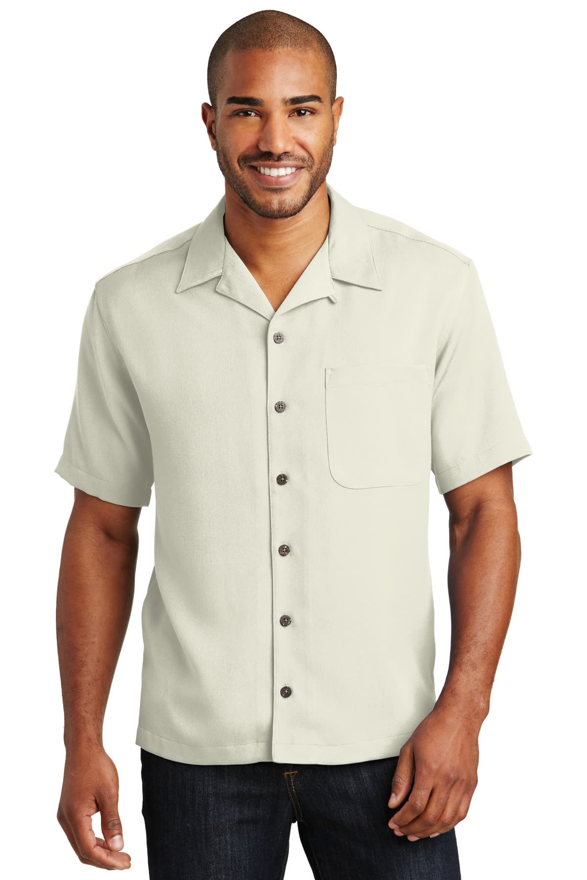 Port Authority S535 in Ivory — custom apparel by Jam 4 Apparel