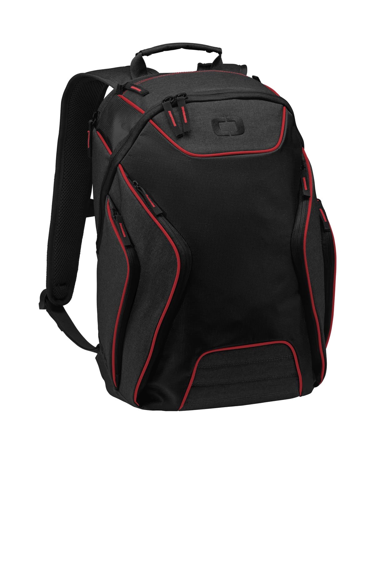 OGIO 91001 in Laser Red/ Heather Grey β custom apparel by Jam 4 Apparel