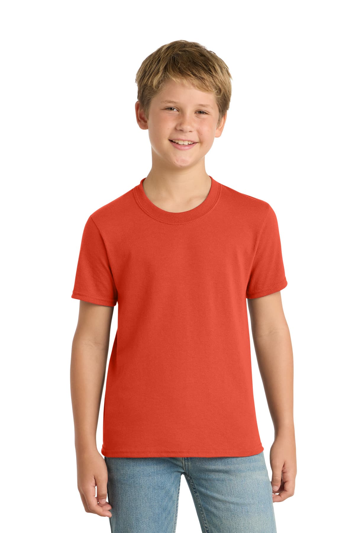 Port & Co PC55Y in Orange — custom apparel by Jam 4 Apparel