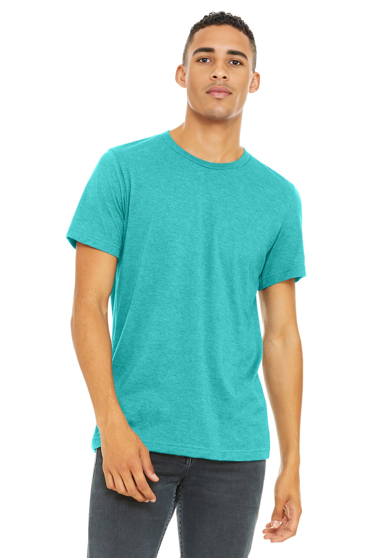 Bella + Canvas BC3001CVC in Heather Sea Green β custom apparel by Jam 4 Apparel