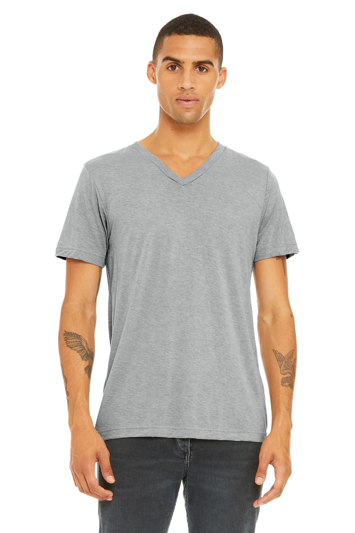 Bella + Canvas BC3415 in Athletic Grey Triblend — custom apparel by Jam 4 Apparel