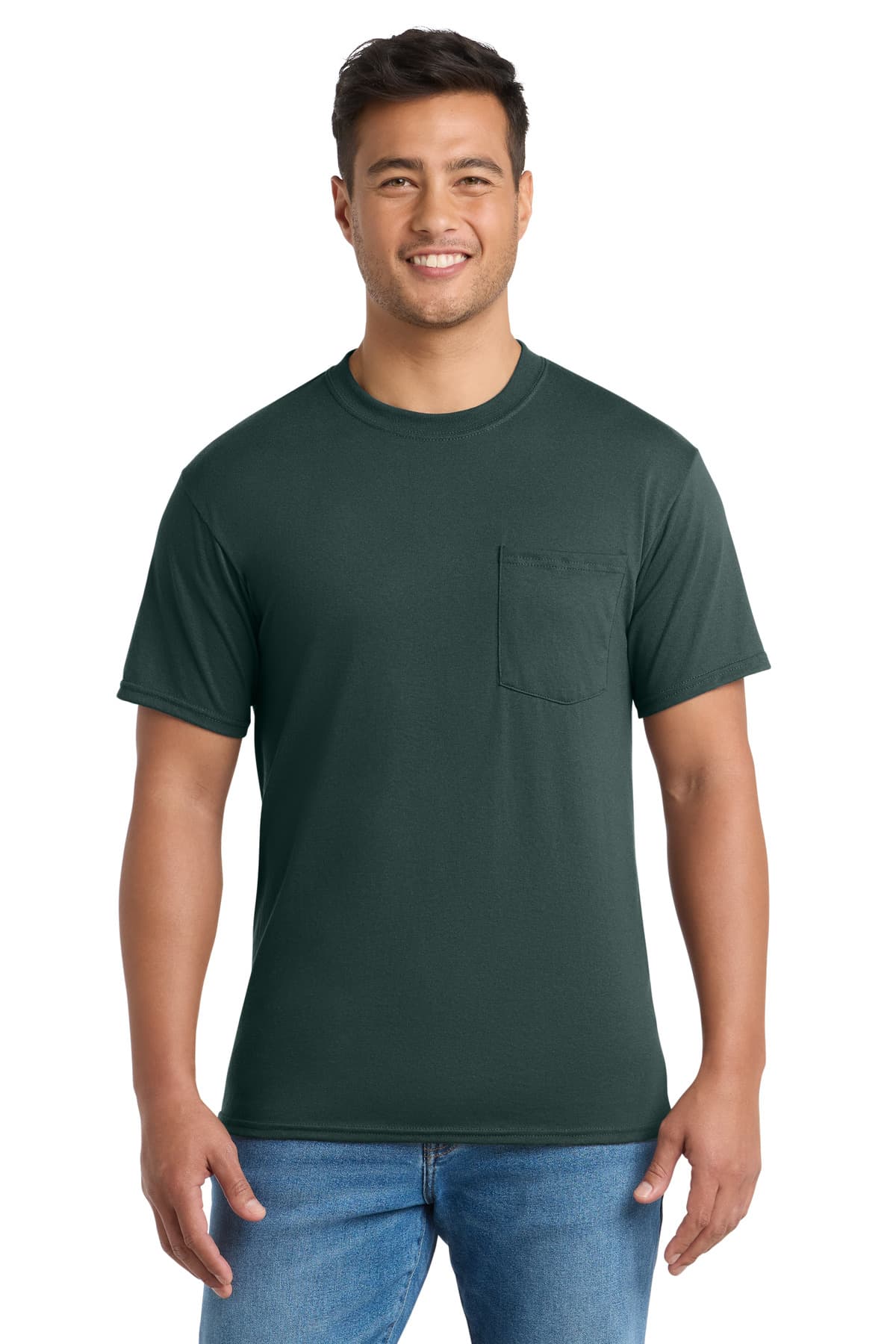 Port & Co PC55PT in Dark Green β custom apparel by Jam 4 Apparel