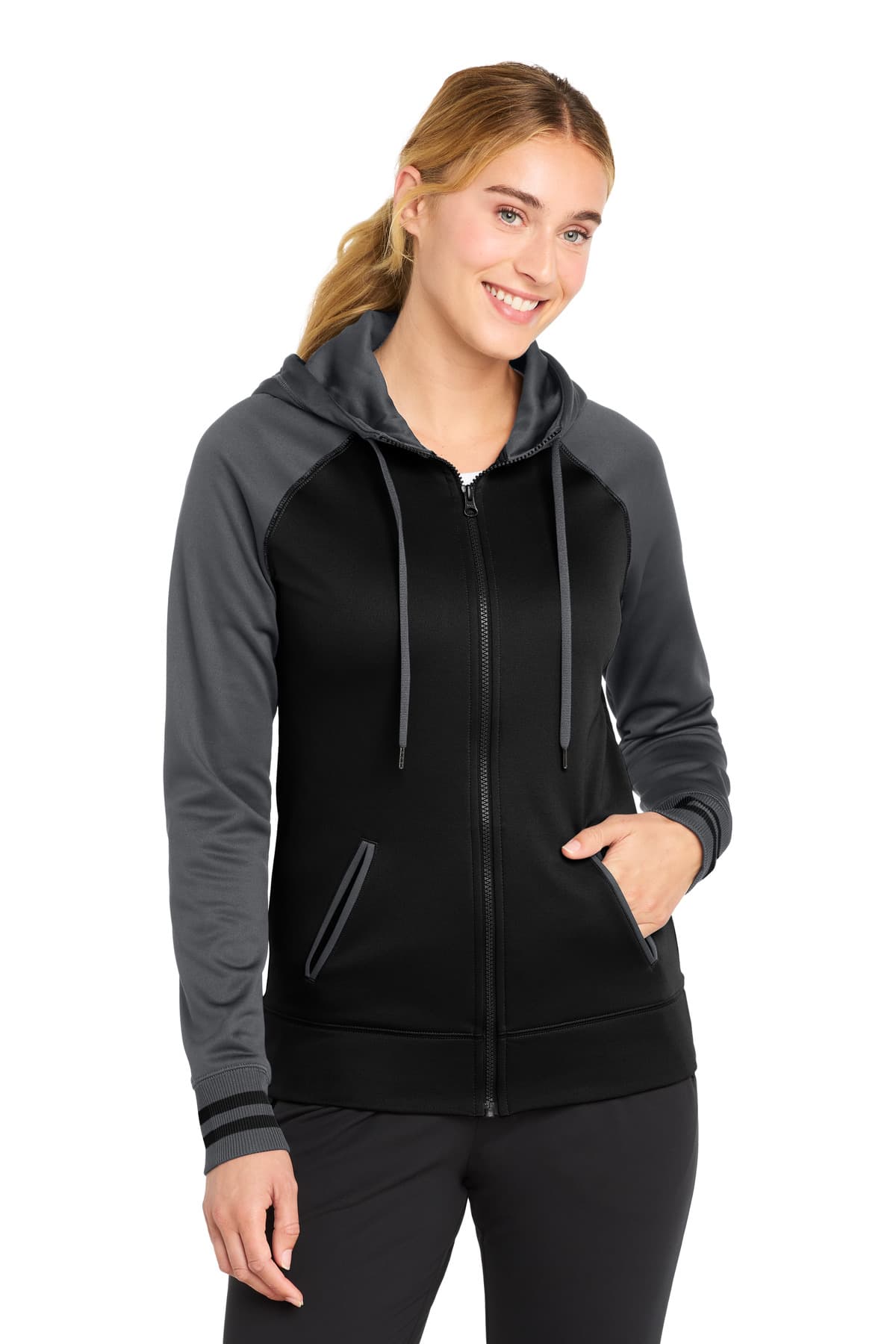 Sport-Tek LST236 in Black/ Dark Smoke Grey — custom apparel by Jam 4 Apparel