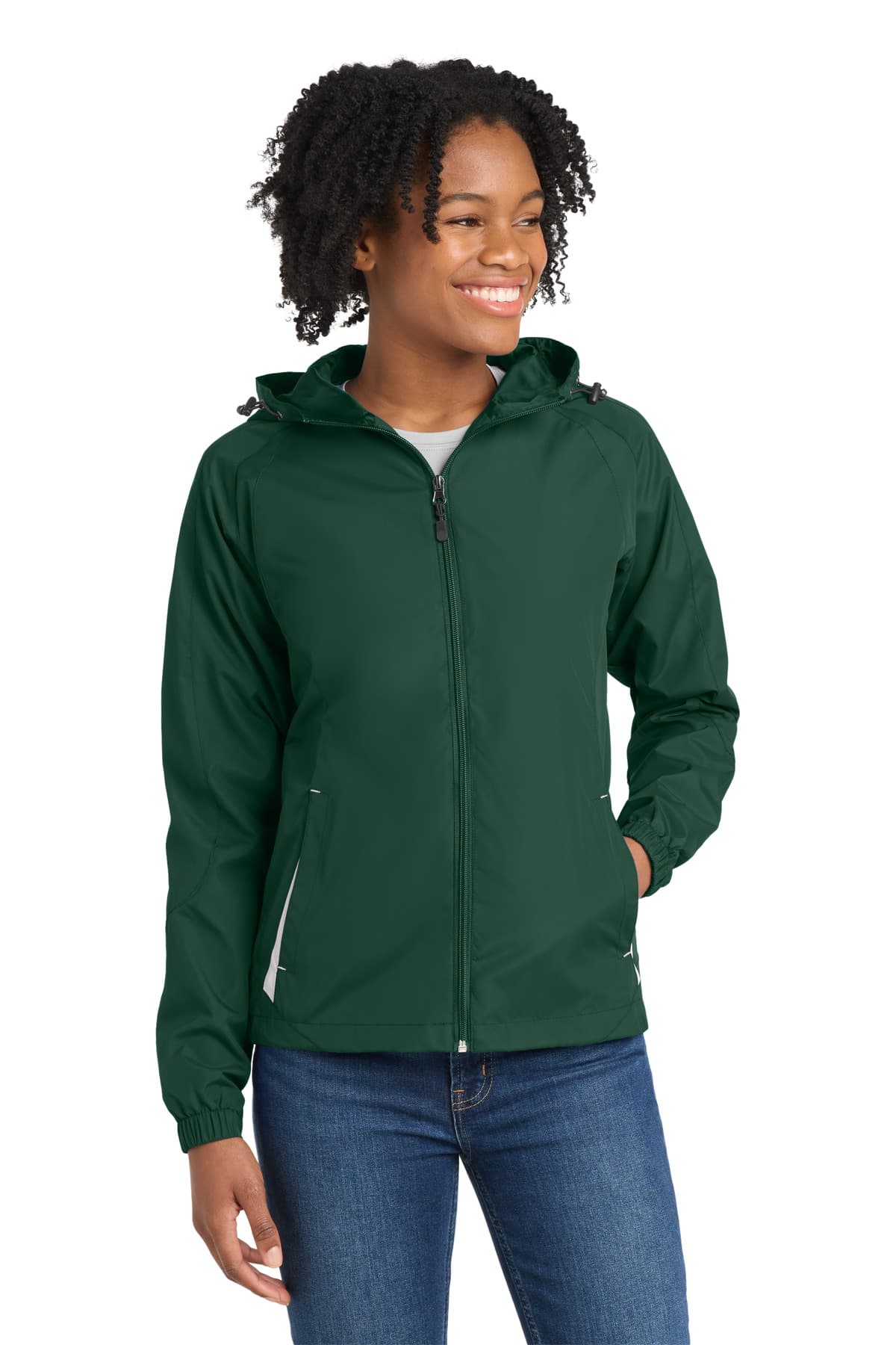 Sport-Tek LST76 in Forest Green/ White β custom apparel by Jam 4 Apparel