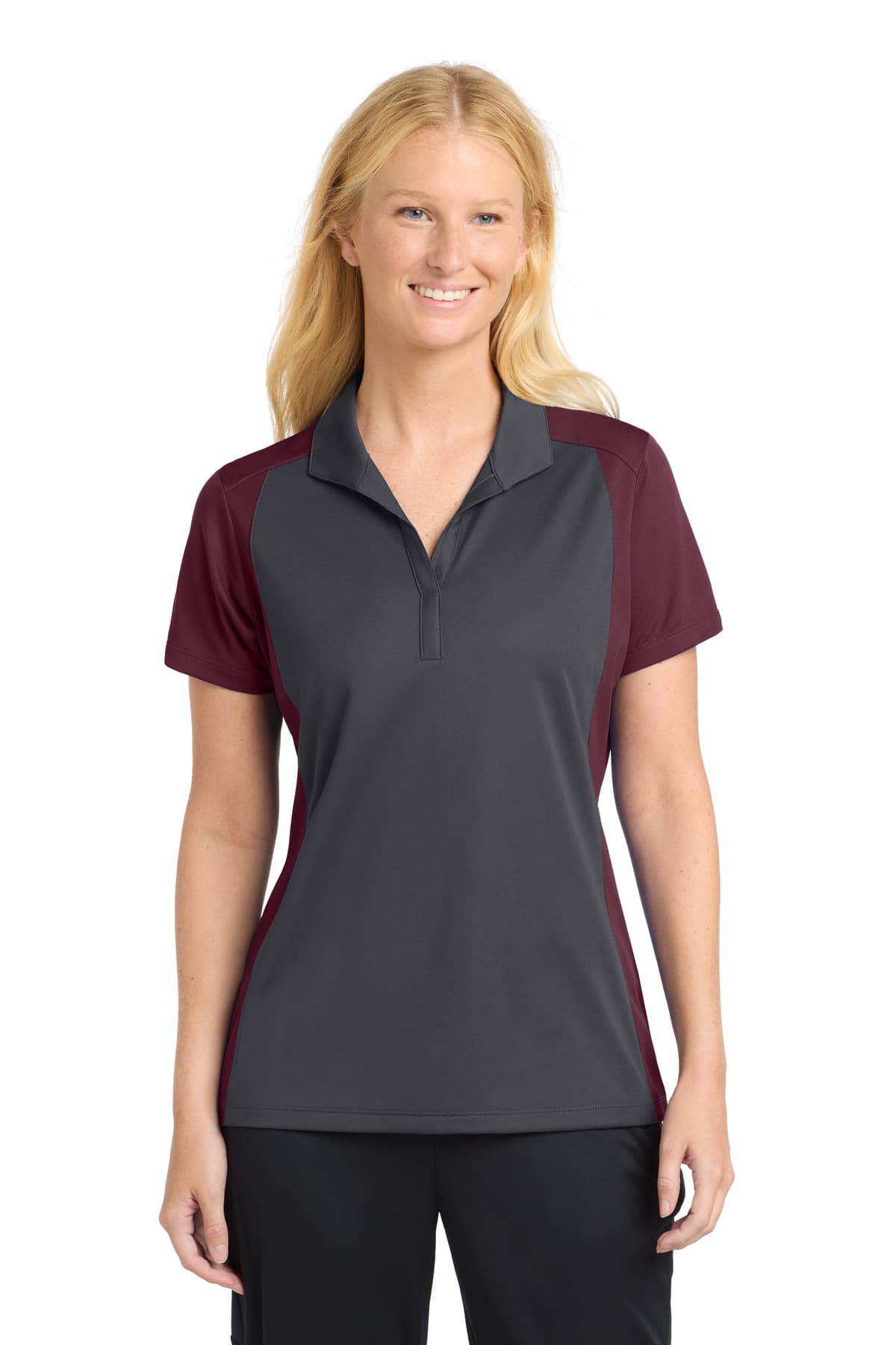 Sport-Tek LST652 in Iron Grey/ Maroon β custom apparel by Jam 4 Apparel