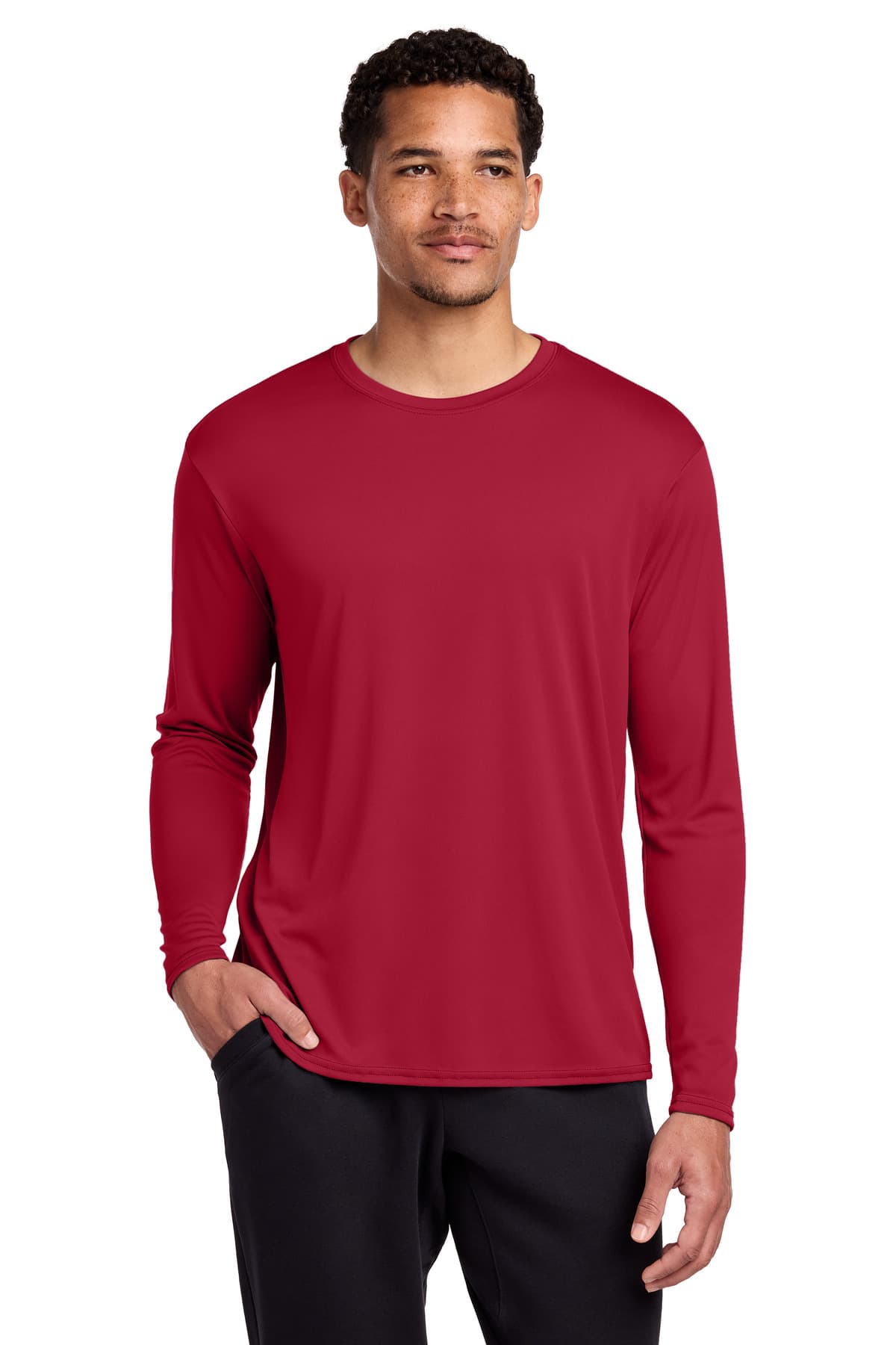 Port & Co PC380LS in Red β custom apparel by Jam 4 Apparel