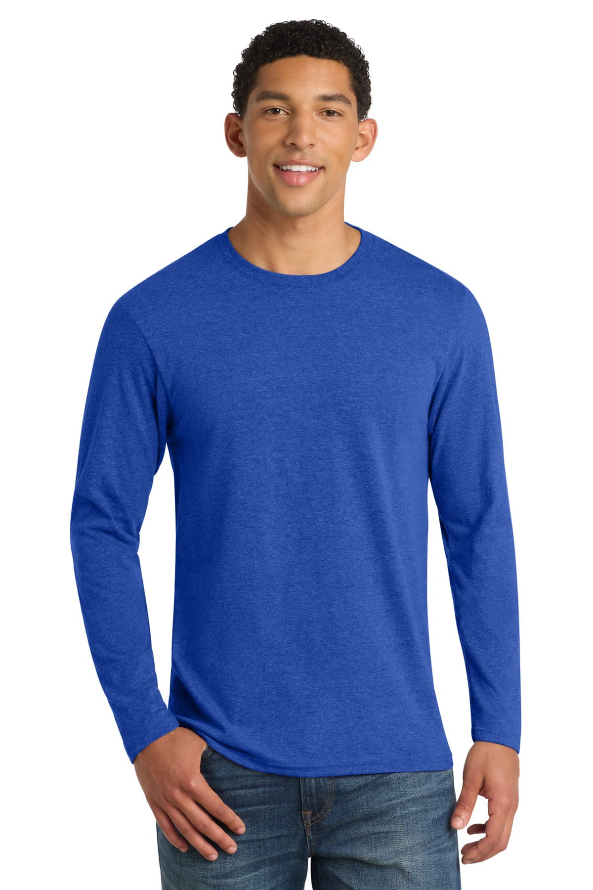 Port & Co PC455LS in True Royal Heather β custom apparel by Jam 4 Apparel