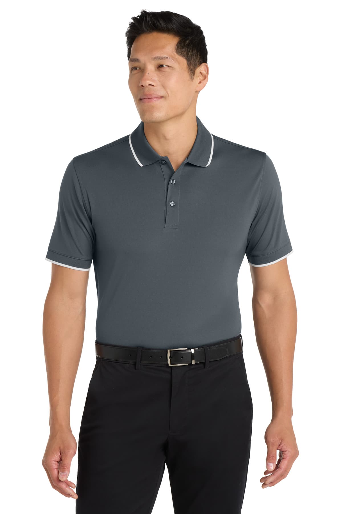 Port Authority K111 in Graphite/ White β custom apparel by Jam 4 Apparel