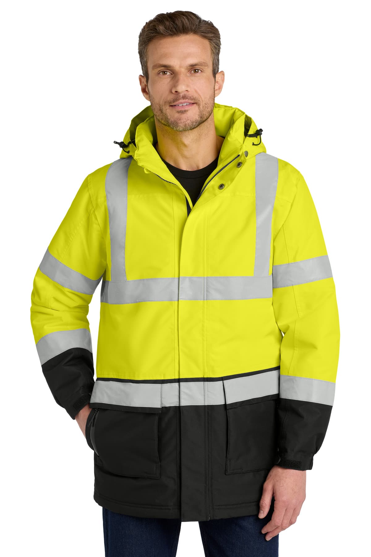 Port Authority J799S in Safety Yellow/ Black/ Reflective β custom apparel by Jam 4 Apparel