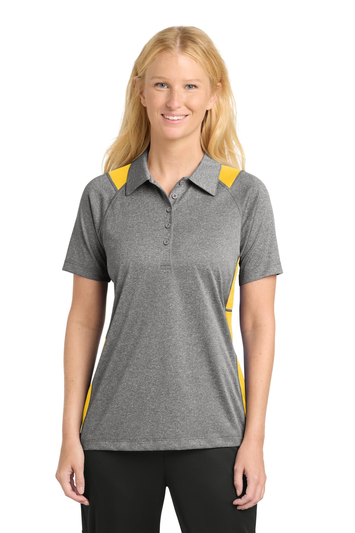 Sport-Tek LST665 in Vintage Heather/ Gold — custom apparel by Jam 4 Apparel