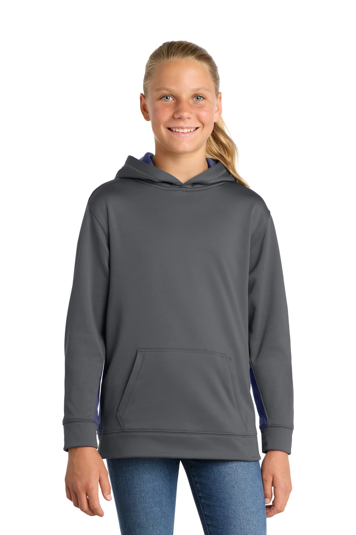 Sport-Tek YST235 in Dark Smoke Grey/ Navy β custom apparel by Jam 4 Apparel