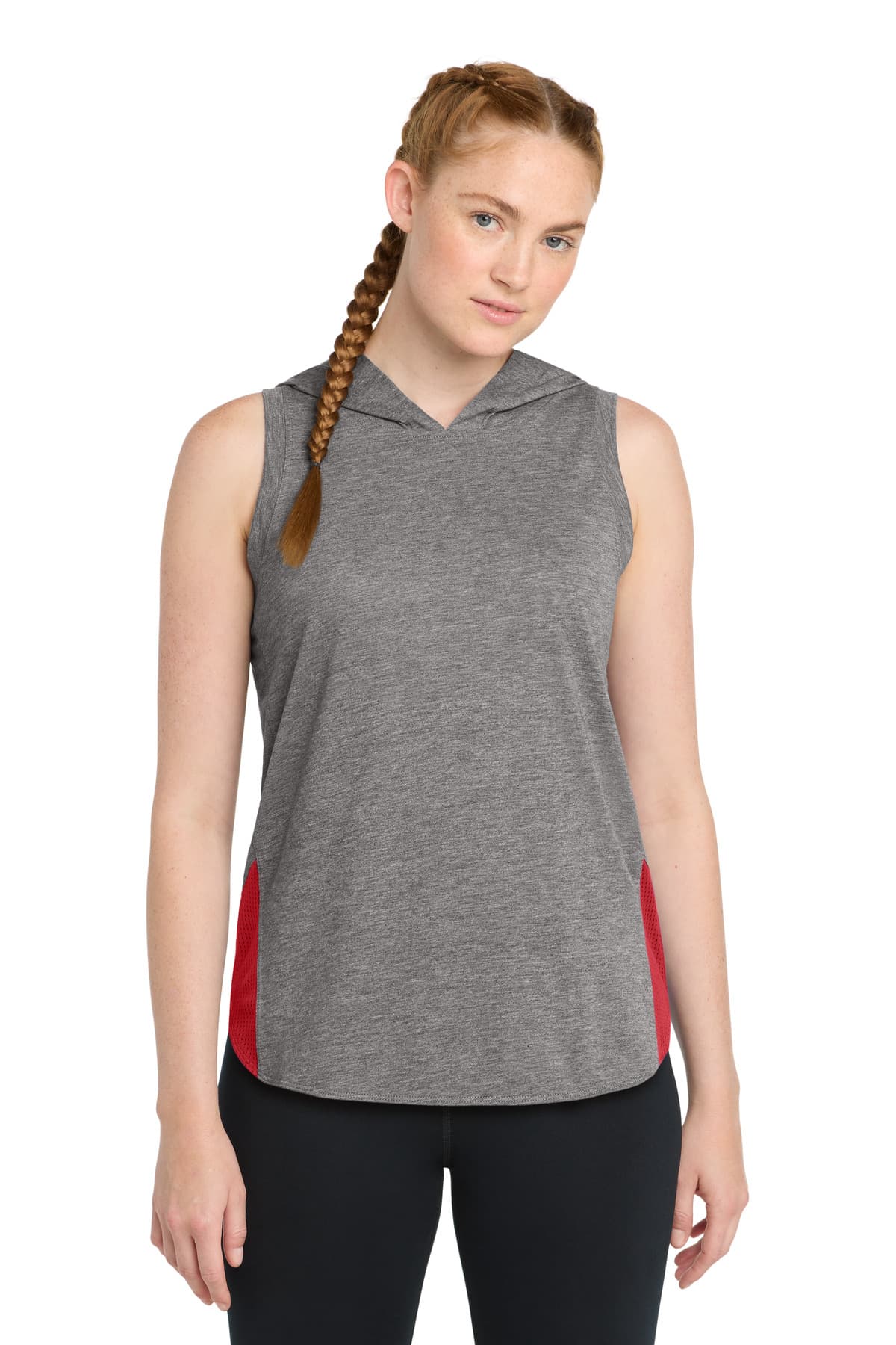 Sport-Tek LST410 in True Red/ Dark Grey Heather β custom apparel by Jam 4 Apparel