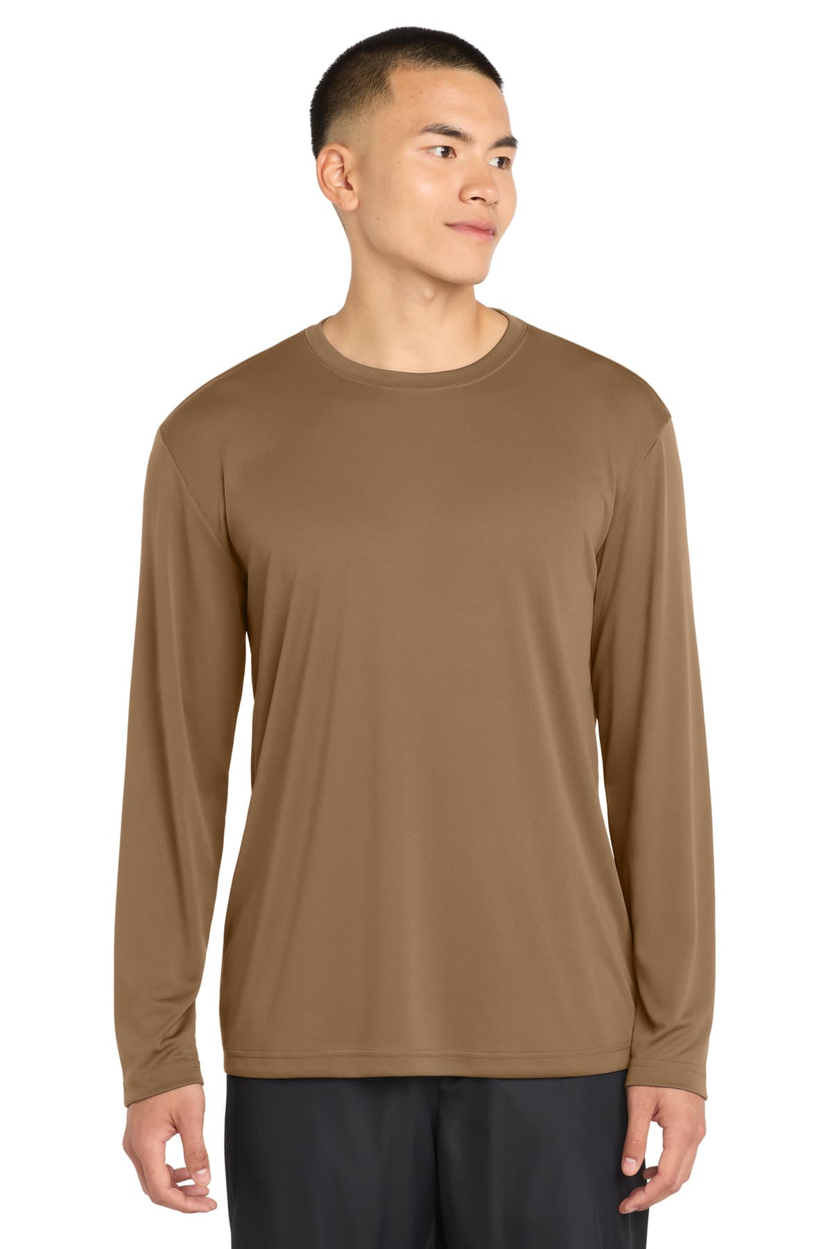 Sport-Tek ST350LS in Woodland Brown — custom apparel by Jam 4 Apparel