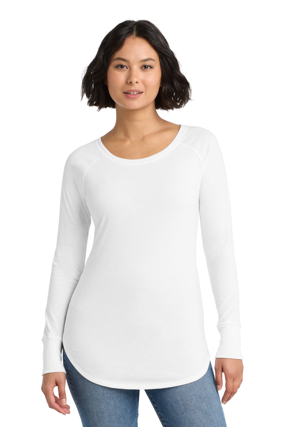 District DT132L in White β custom apparel by Jam 4 Apparel