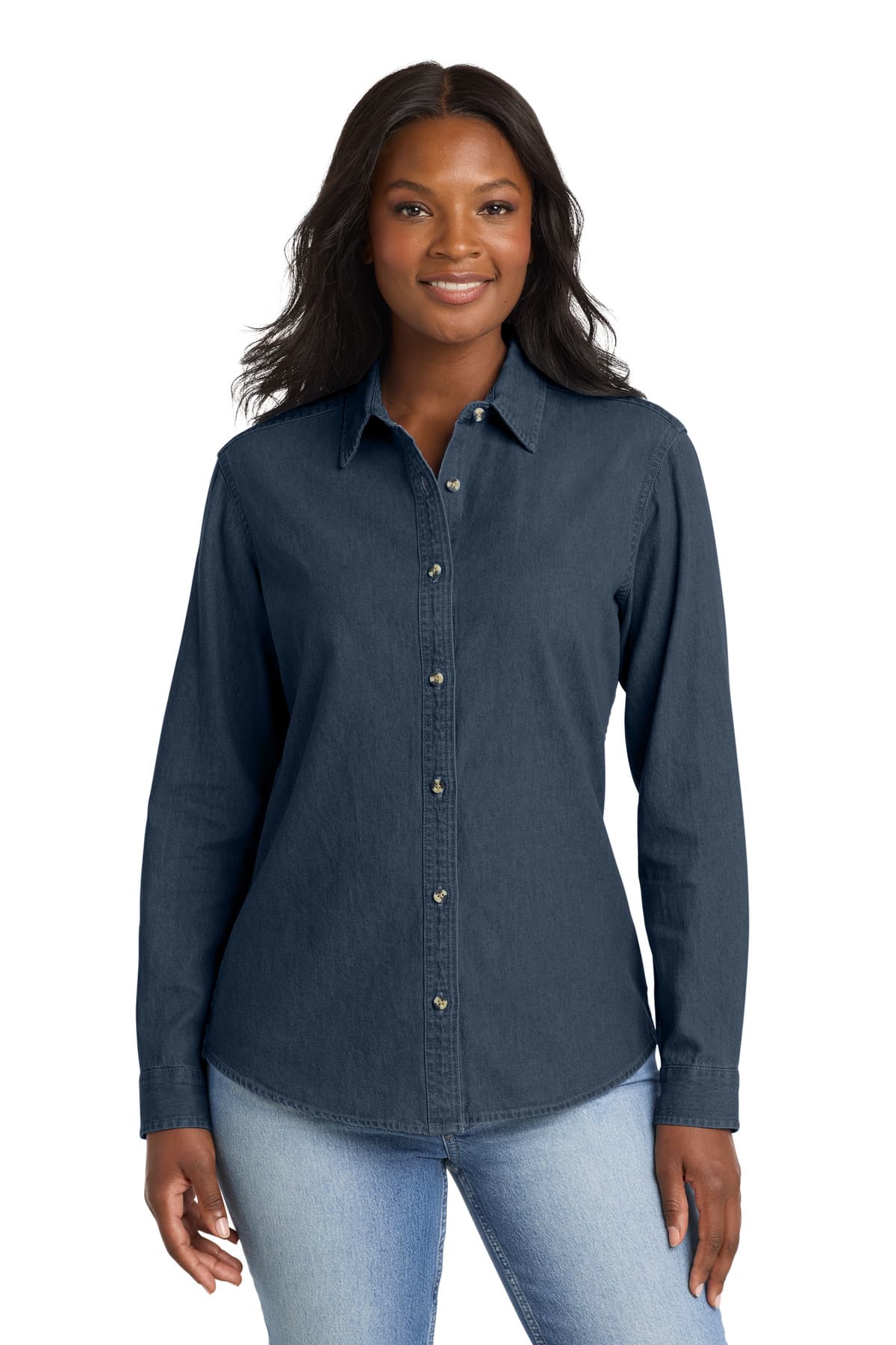 Port & Co LSP10 in Ink Blue — custom apparel by Jam 4 Apparel