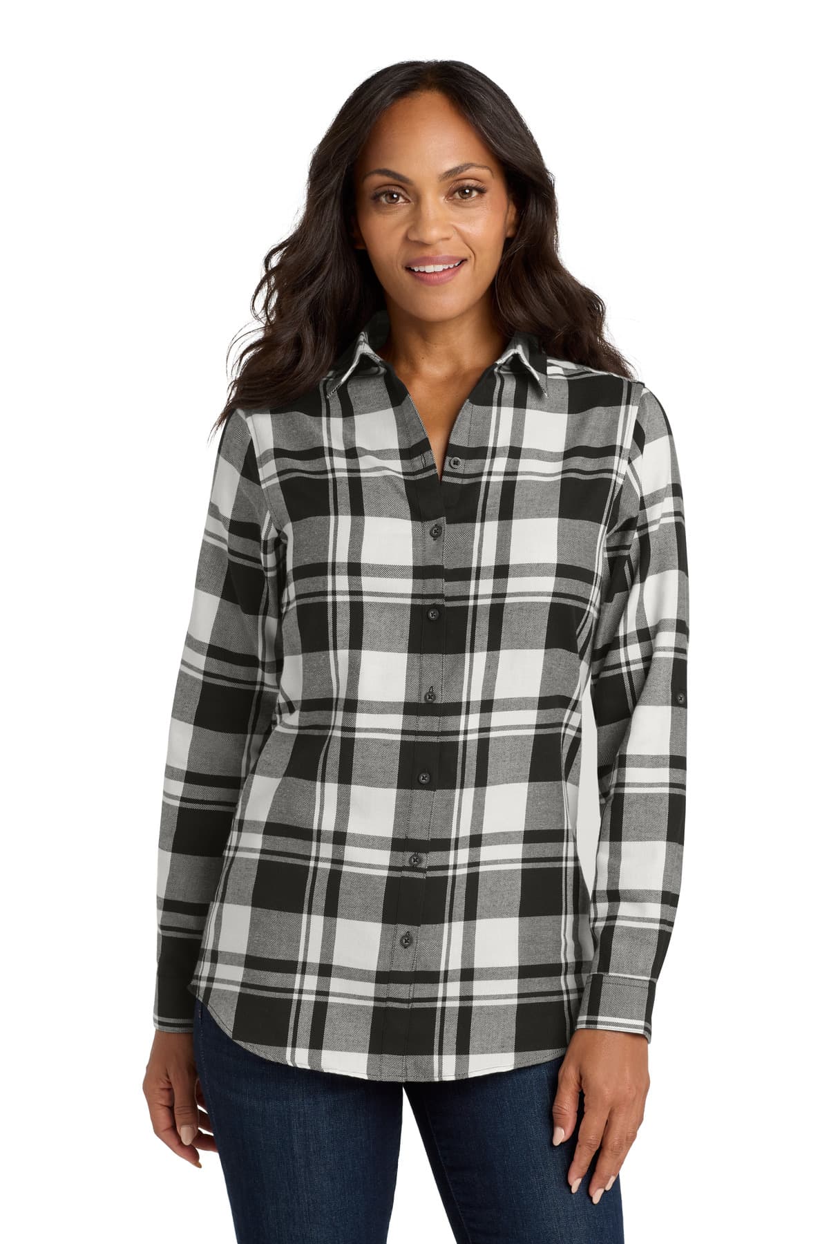 Port Authority LW668 in Snow White/ Black β custom apparel by Jam 4 Apparel