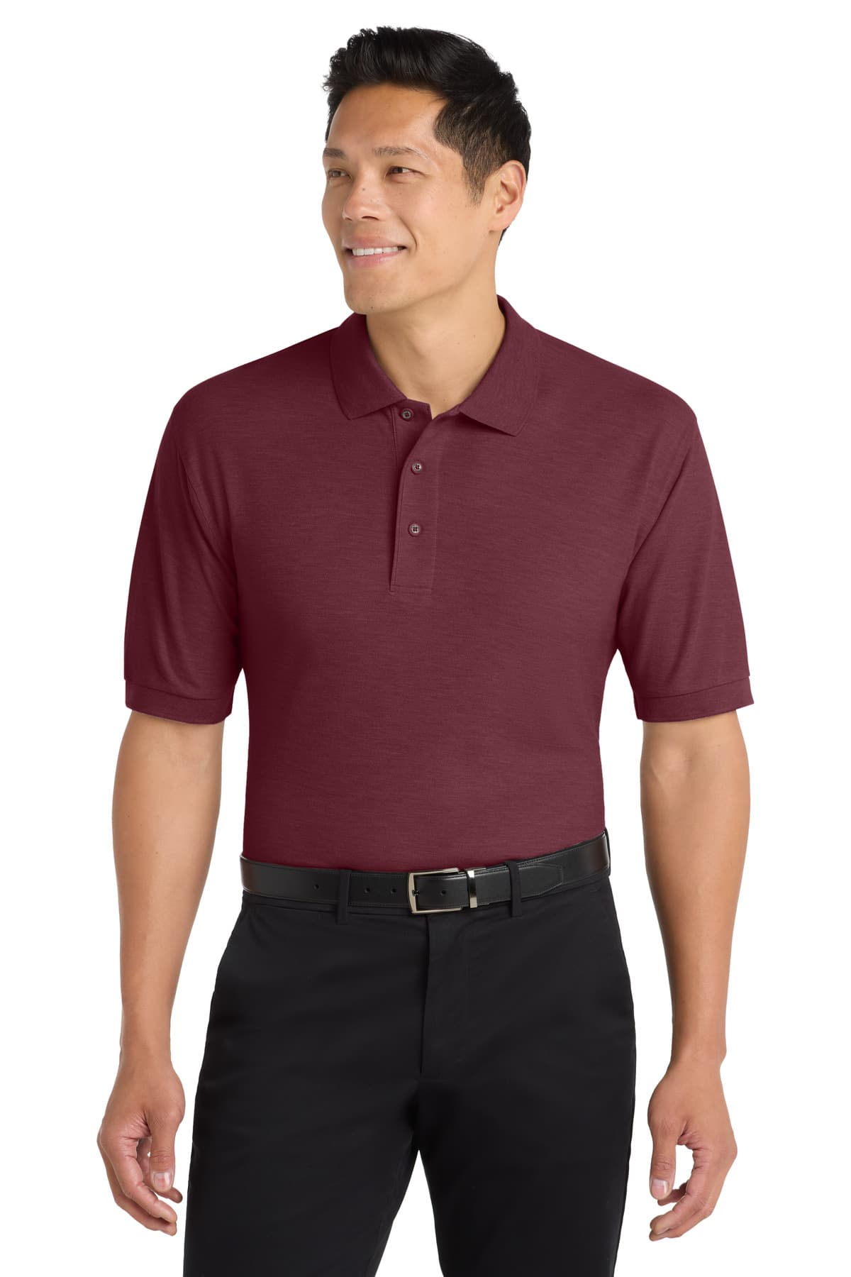 Port Authority TLK500 in Burgundy — custom apparel by Jam 4 Apparel