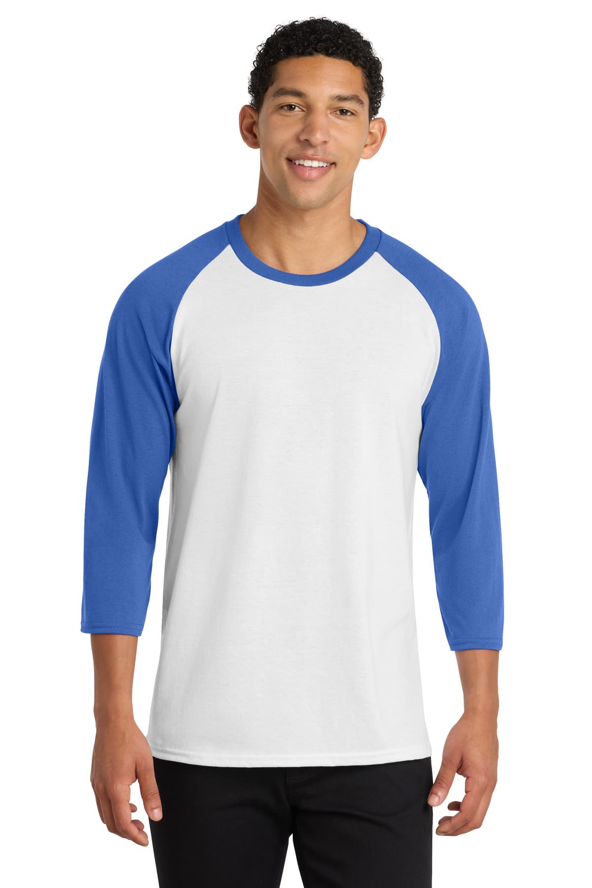 Port & Co PC55RS in White/ Royal β custom apparel by Jam 4 Apparel