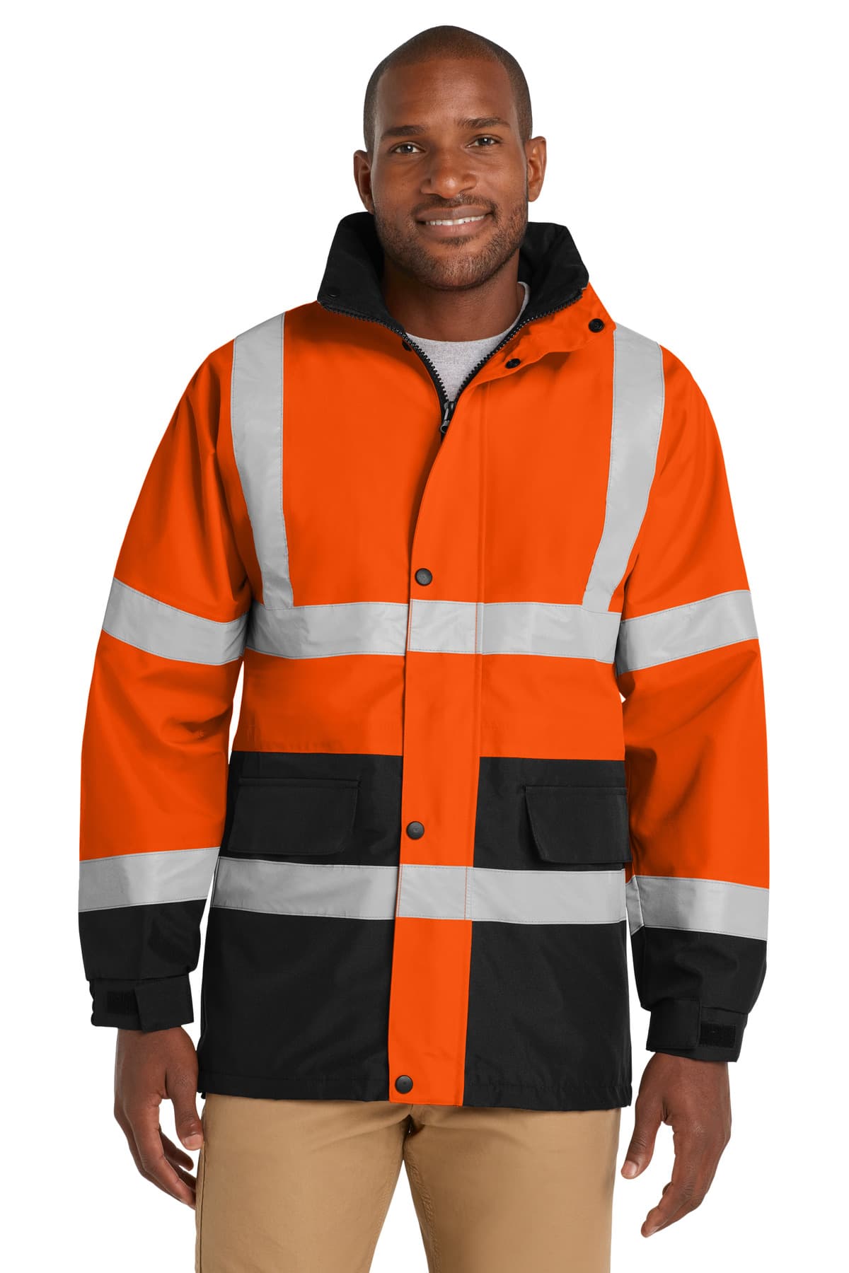 CornerStone CSJ24 in Safety Orange/ Black — custom apparel by Jam 4 Apparel