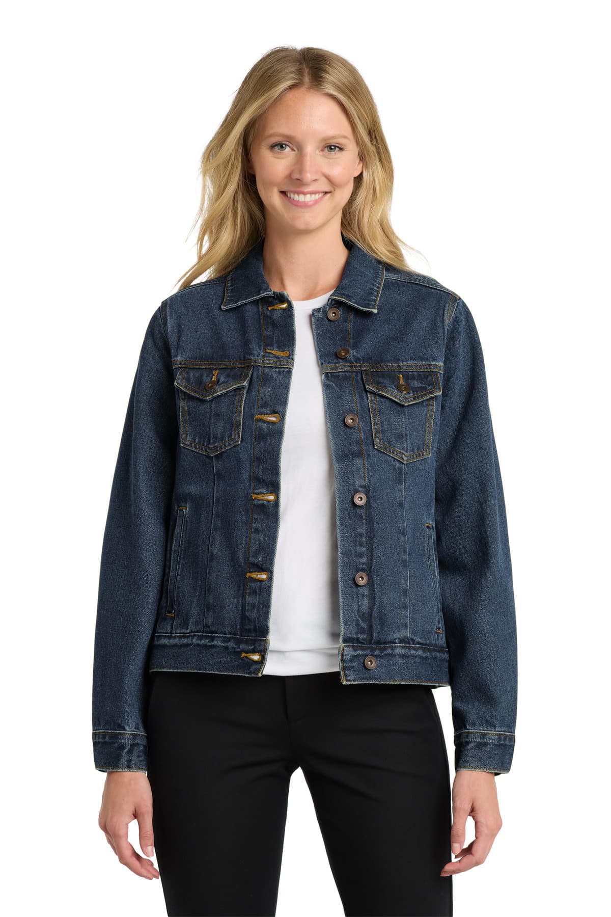 Port Authority L7620 in Denim Blue — custom apparel by Jam 4 Apparel
