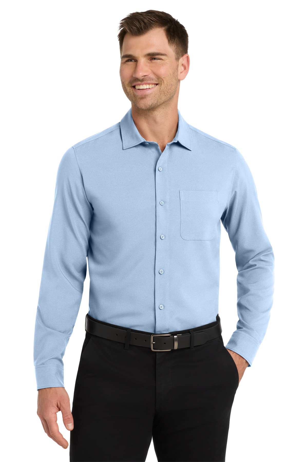 Port Authority W401 in Cloud Blue β custom apparel by Jam 4 Apparel