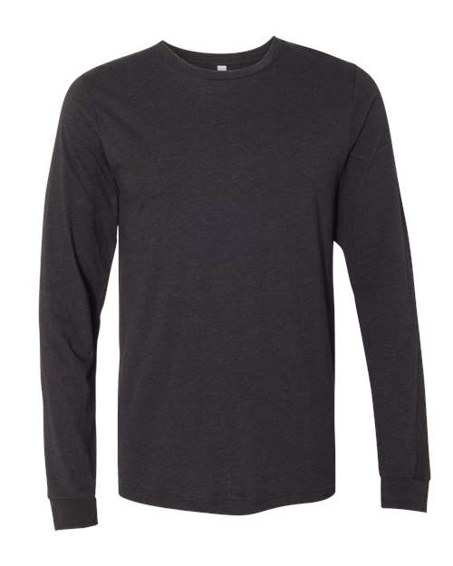 BELLA + CANVAS 3501CVC in Black Heather — custom apparel by Jam 4 Apparel