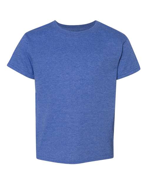 Gildan 8000B in Heather Deep Royal — custom apparel by Jam 4 Apparel