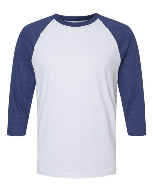 American Apparel 2003CVC in White/ Heather Indigo — custom apparel by Jam 4 Apparel