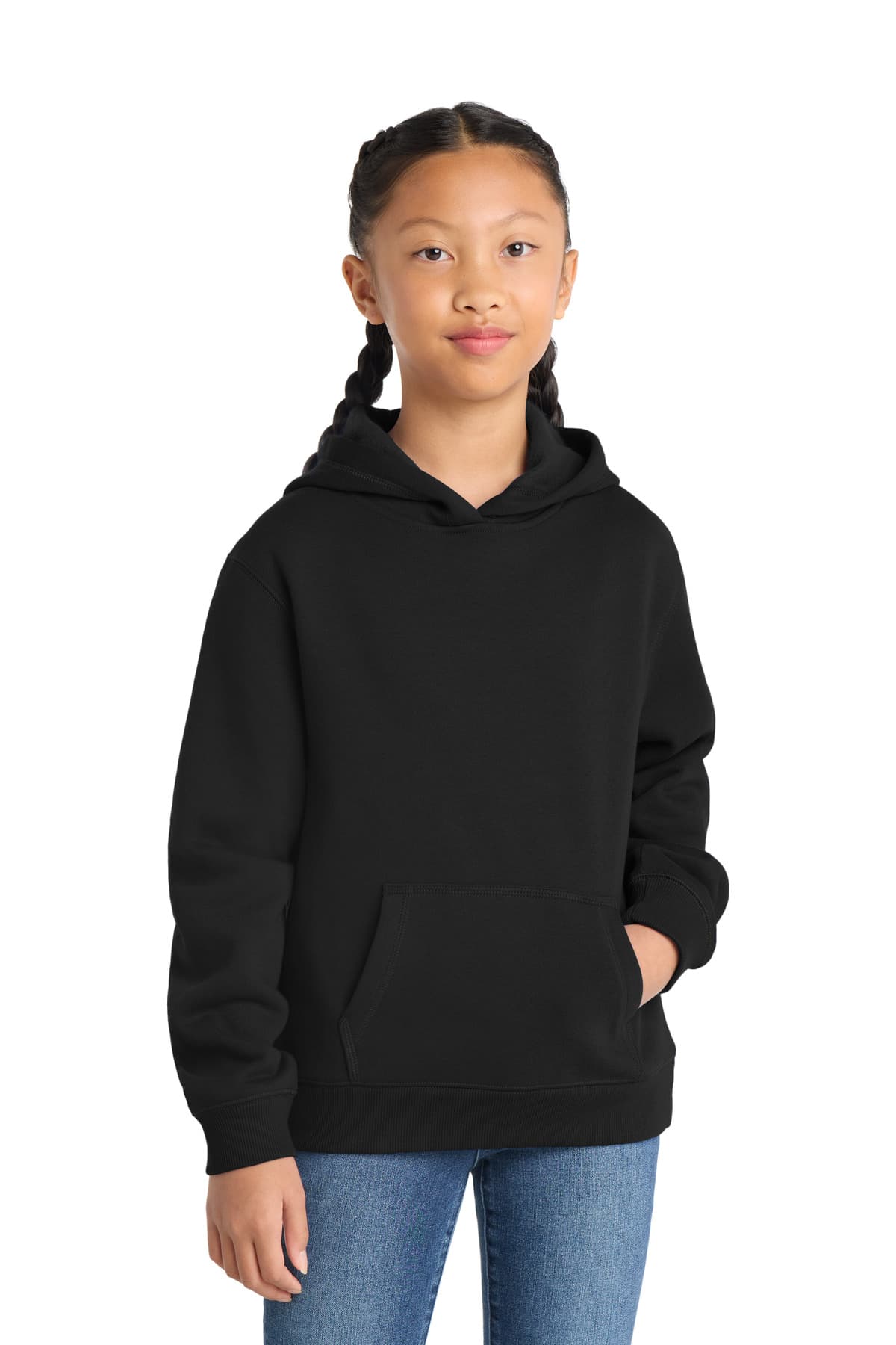 Sport-Tek YST254 in Black β custom apparel by Jam 4 Apparel