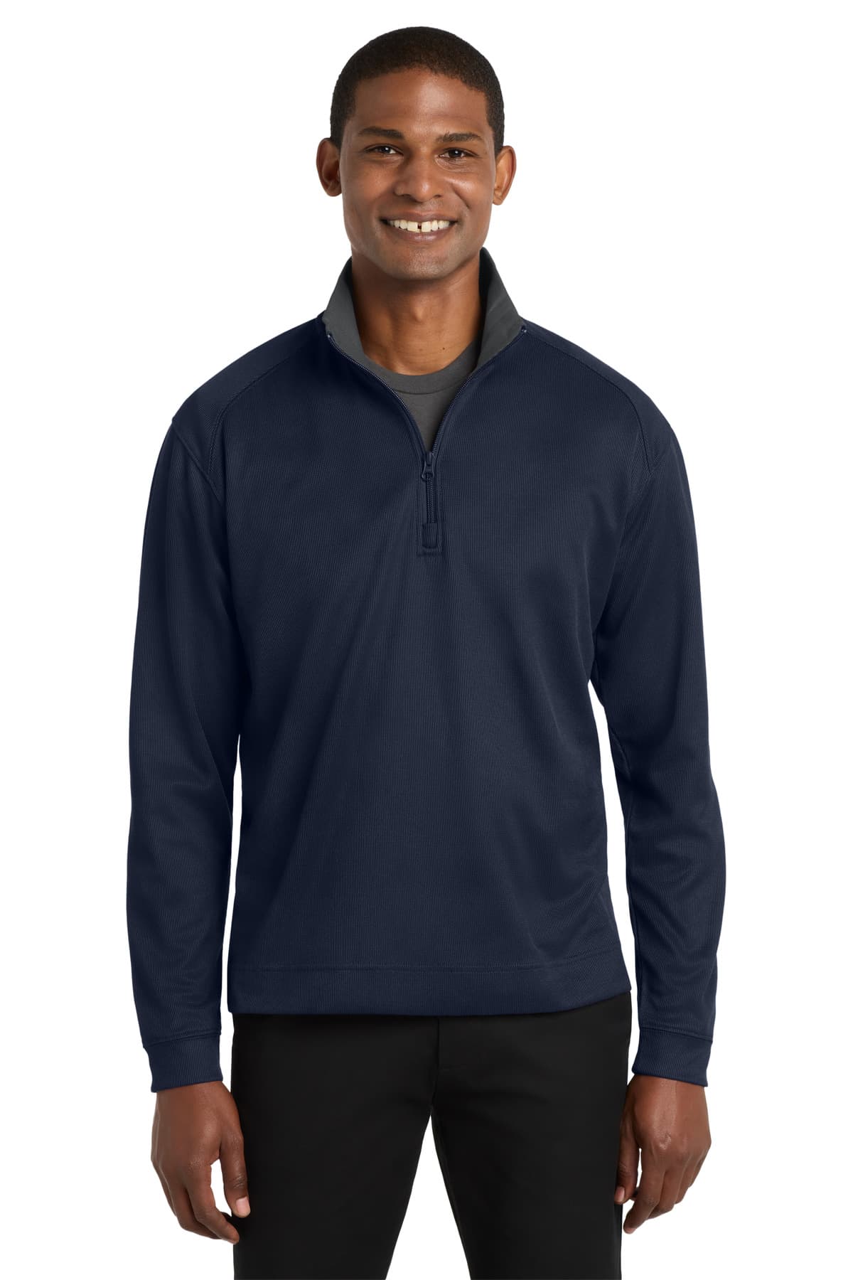 Port Authority K805 in True Navy/ Iron Grey β custom apparel by Jam 4 Apparel