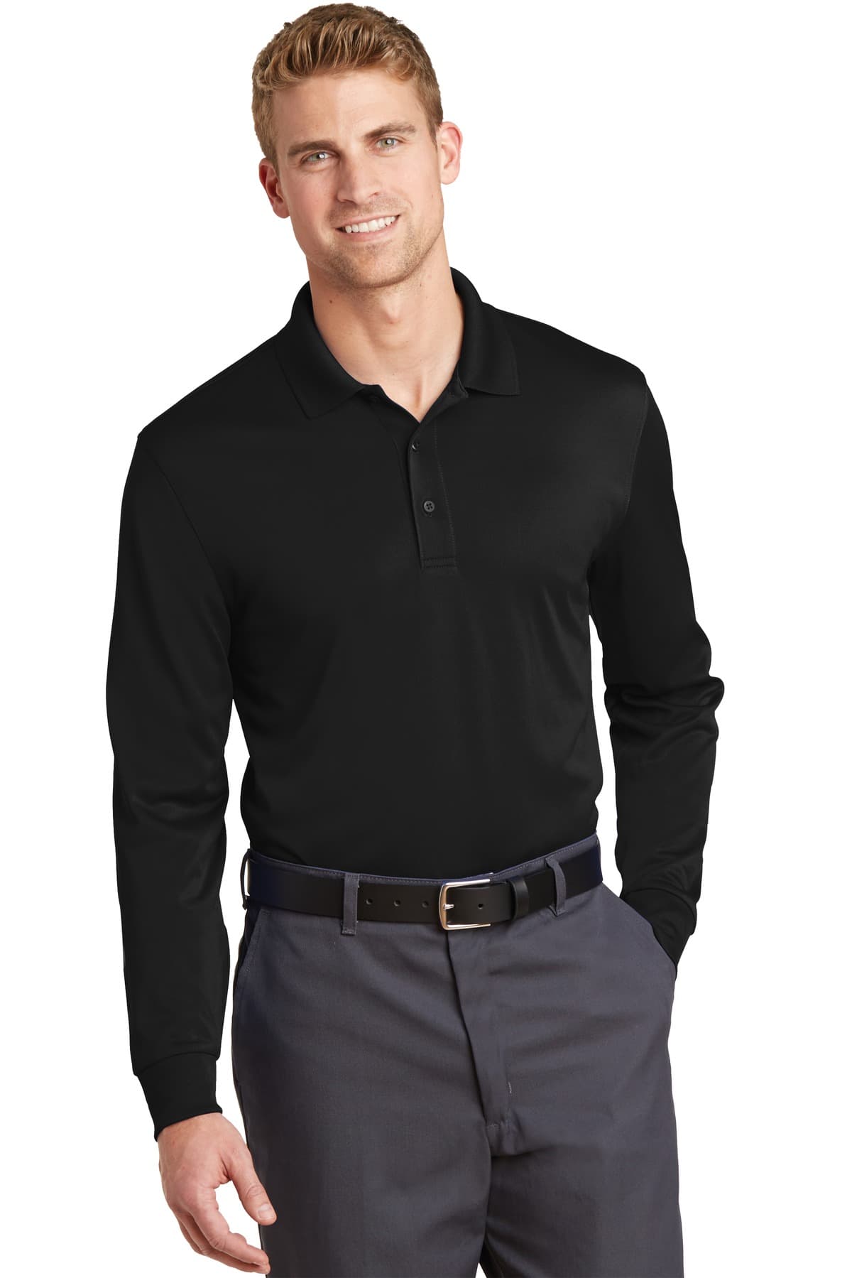 CornerStone CS412LS in Black β custom apparel by Jam 4 Apparel
