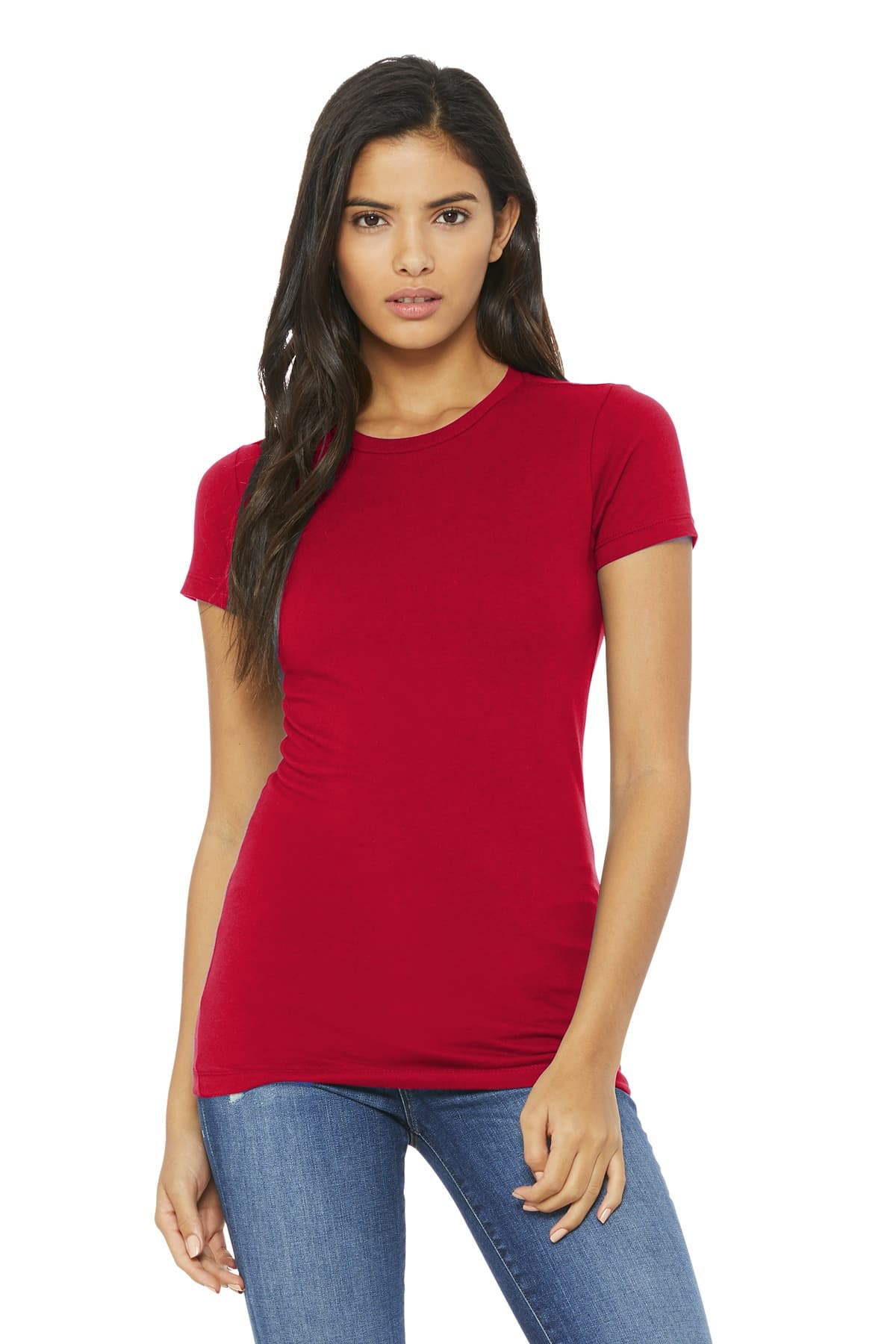 Bella + Canvas BC6004 in Red β custom apparel by Jam 4 Apparel