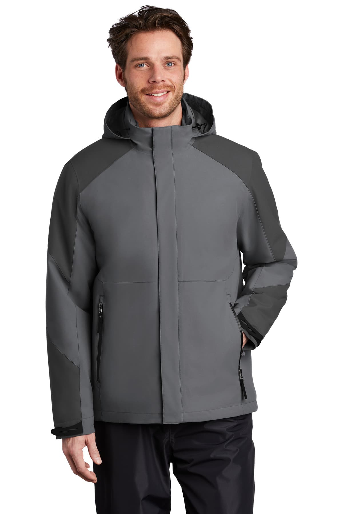 Port Authority J405 in Shadow Grey/ Storm Grey β custom apparel by Jam 4 Apparel