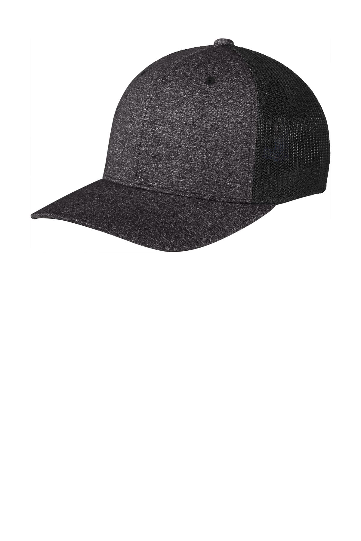 Port Authority C302 in Black/ Dark Charcoal Heather β custom apparel by Jam 4 Apparel