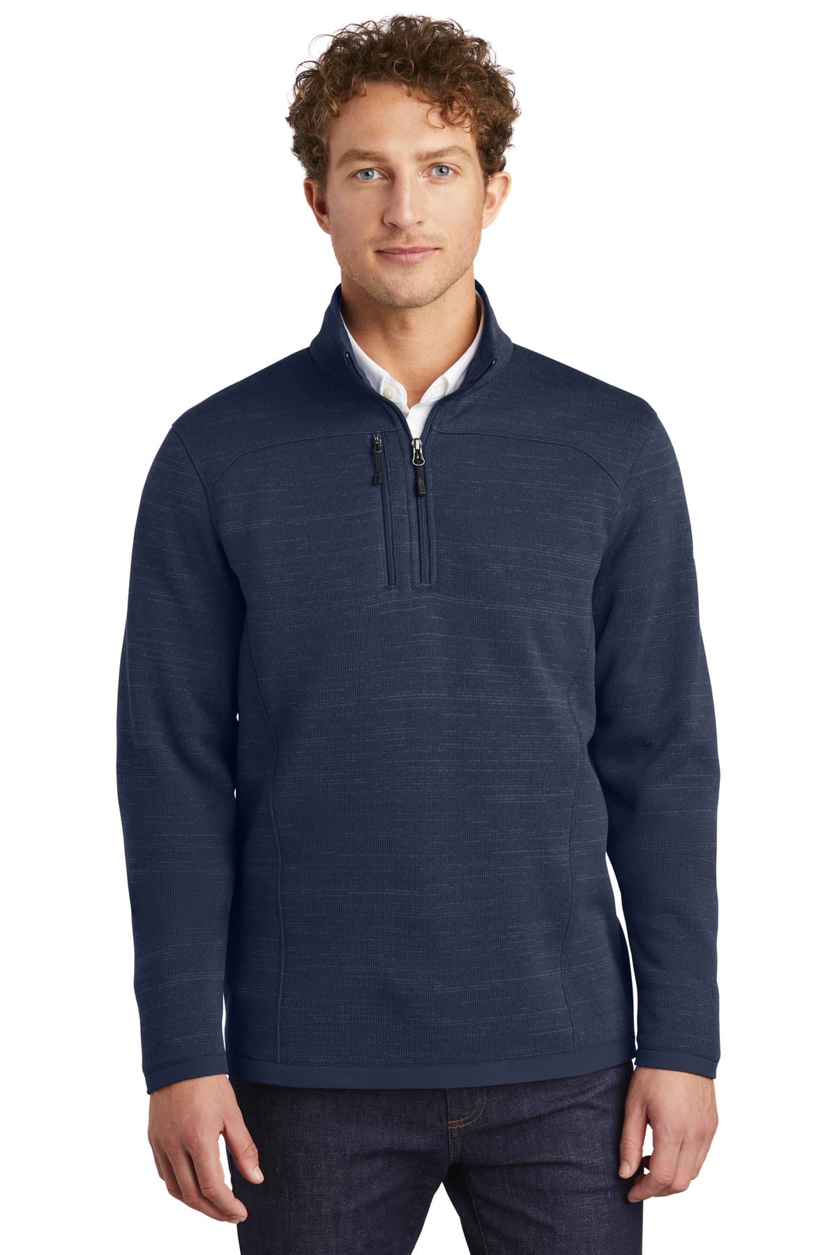 Eddie Bauer EB254 in River Blue Navy Heather β custom apparel by Jam 4 Apparel