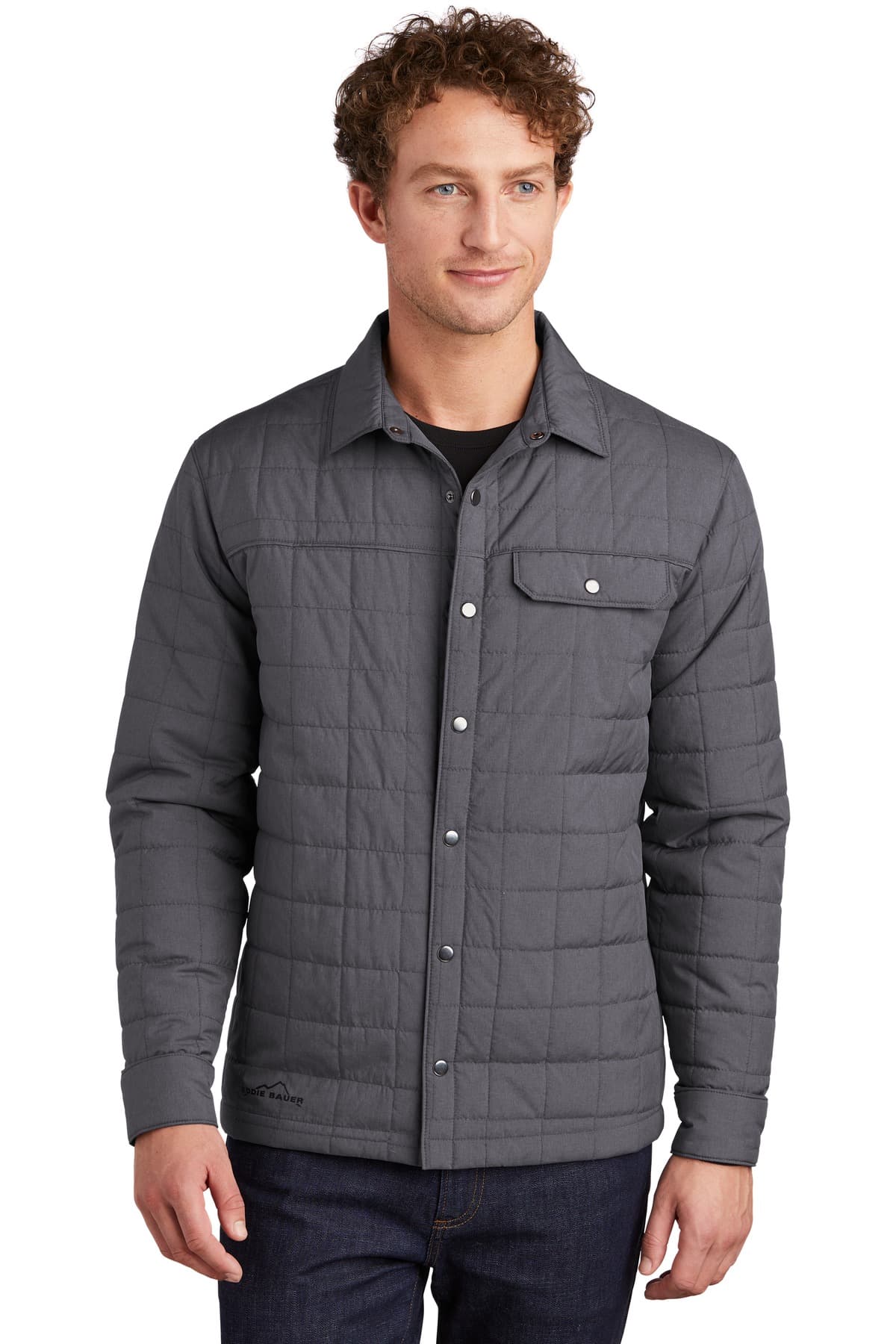 Eddie Bauer EB502 in Charcoal Grey Heather β custom apparel by Jam 4 Apparel