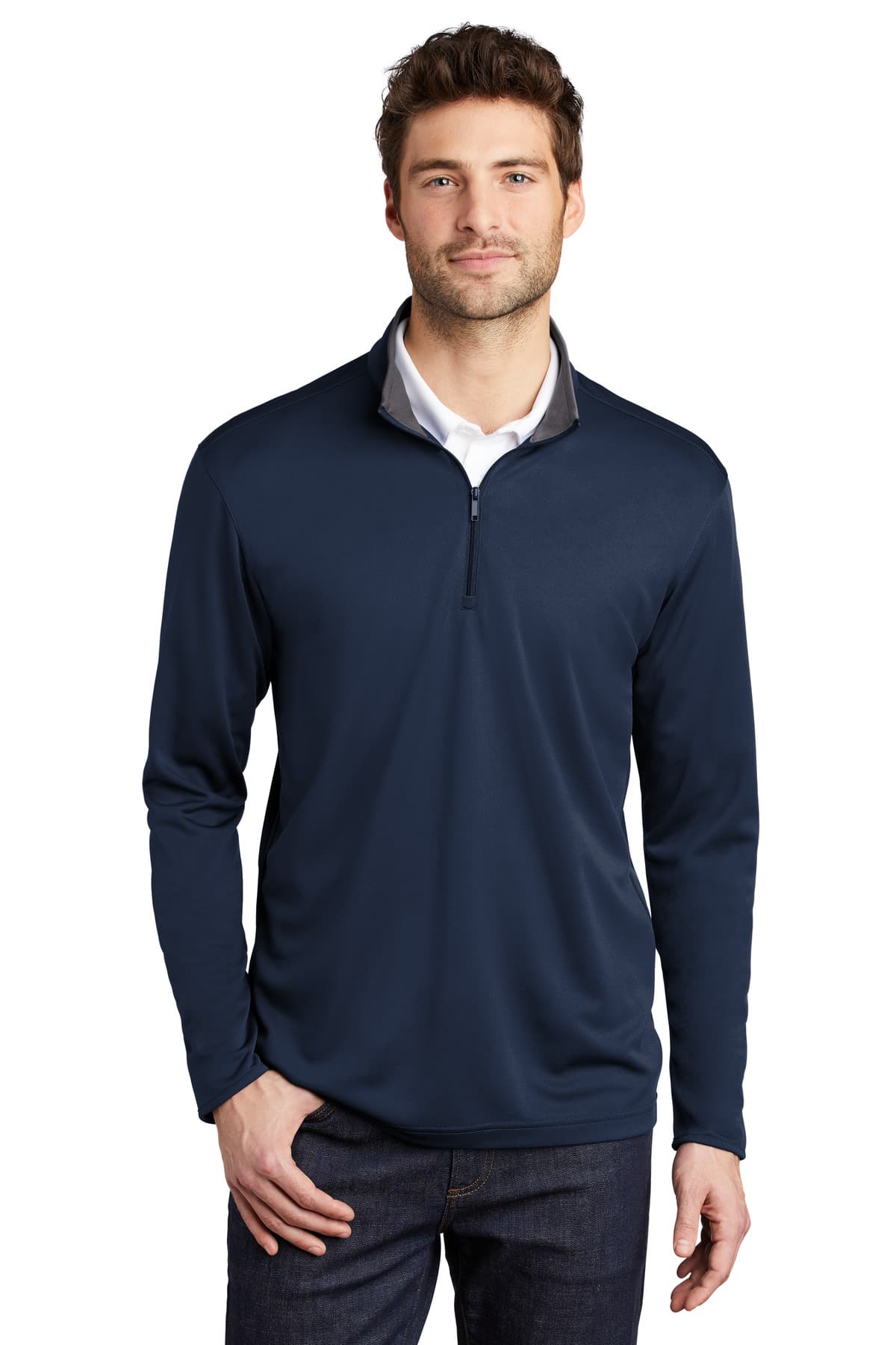 Port Authority K584 in Navy/ Steel Grey β custom apparel by Jam 4 Apparel