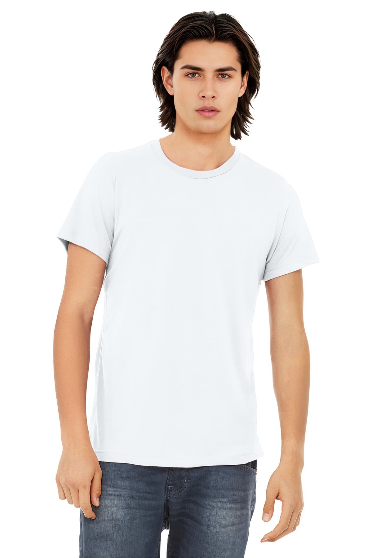 Bella + Canvas BC3413 in Solid White Triblend β custom apparel by Jam 4 Apparel