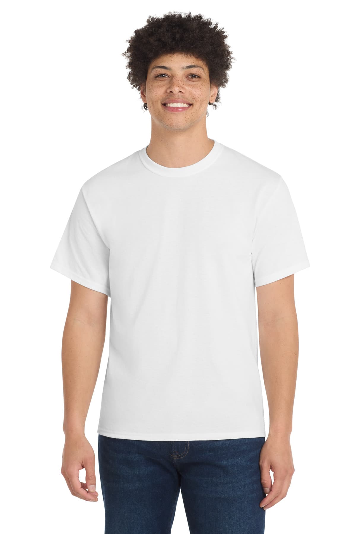 Port & Co PC55T in White β custom apparel by Jam 4 Apparel
