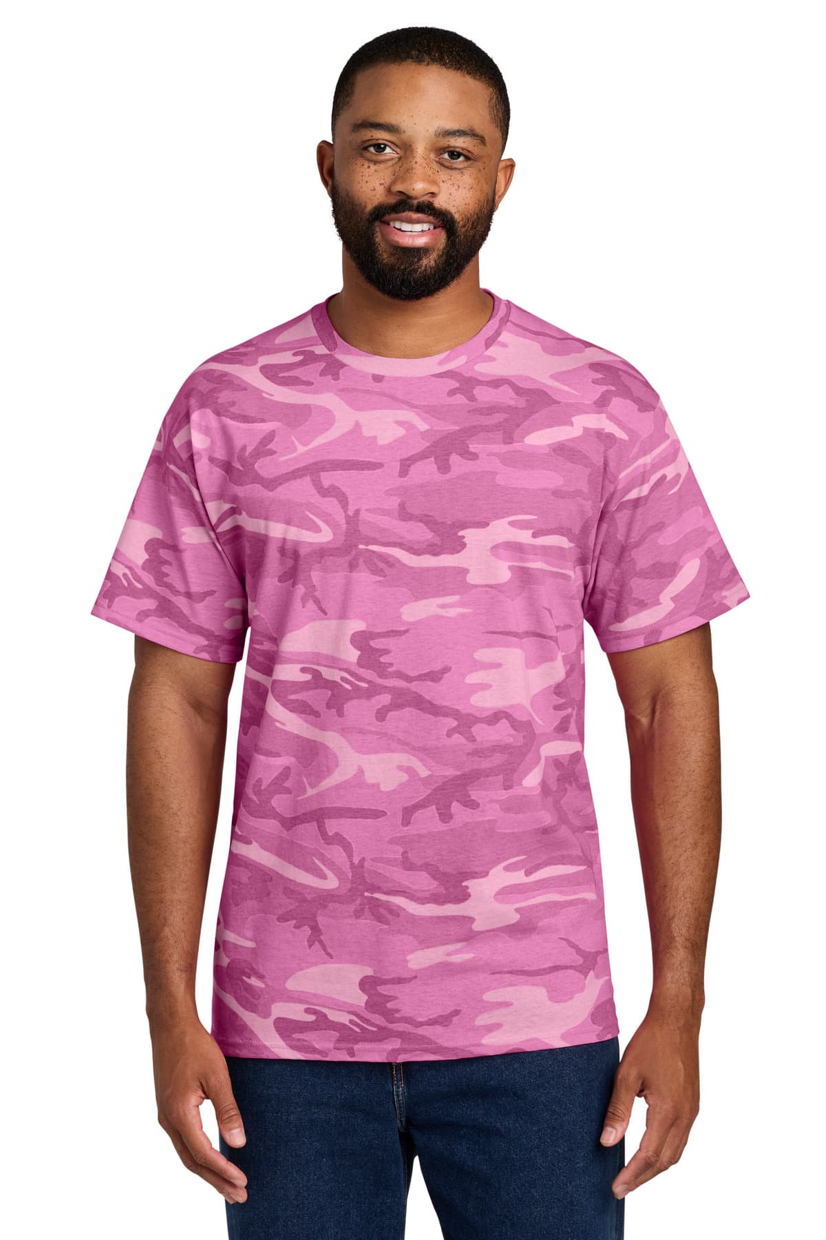 Port & Co PC54C in Pink Camo β custom apparel by Jam 4 Apparel