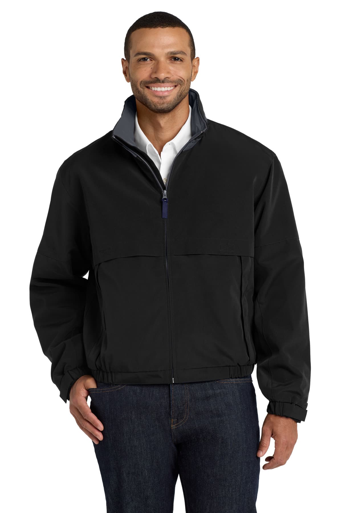 Port Authority J764 in Black/ Steel Grey β custom apparel by Jam 4 Apparel