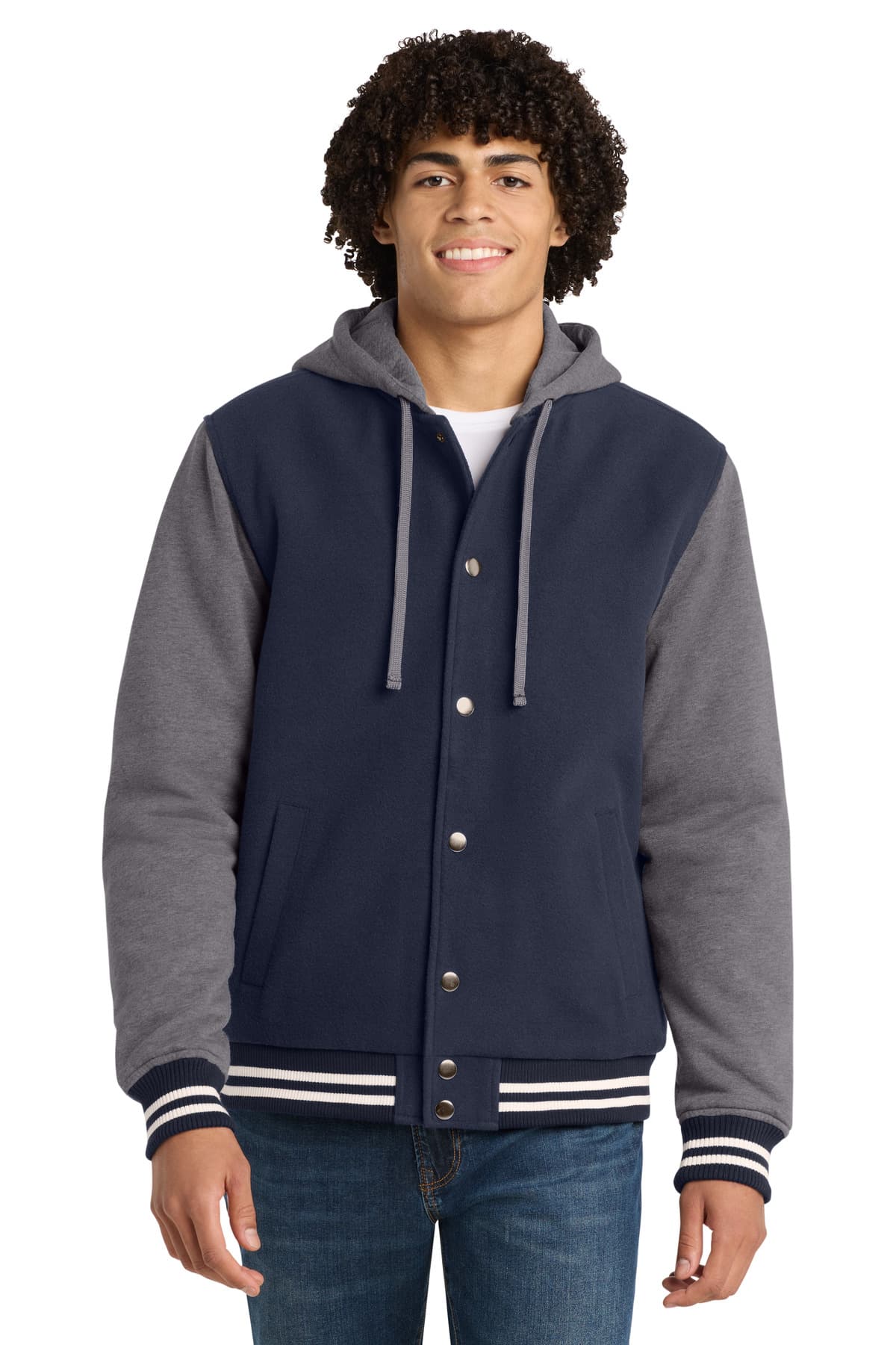 Sport-Tek JST82 in True Navy/ Vintage Heather β custom apparel by Jam 4 Apparel