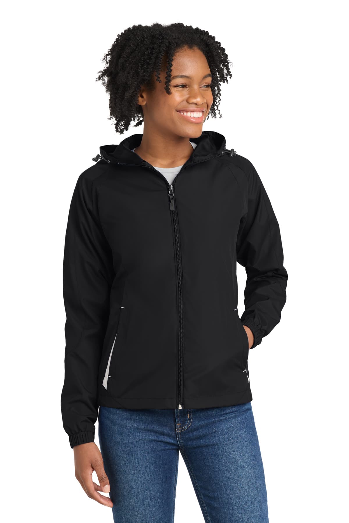 Sport-Tek LST76 in Black/ White — custom apparel by Jam 4 Apparel